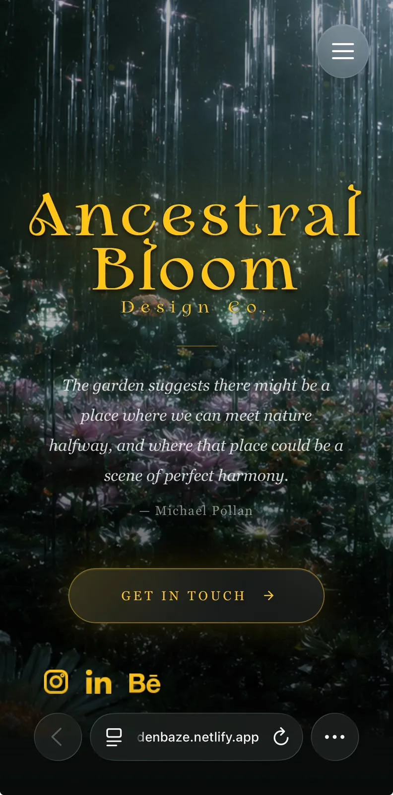 Ancestral Bloom — hero mobile