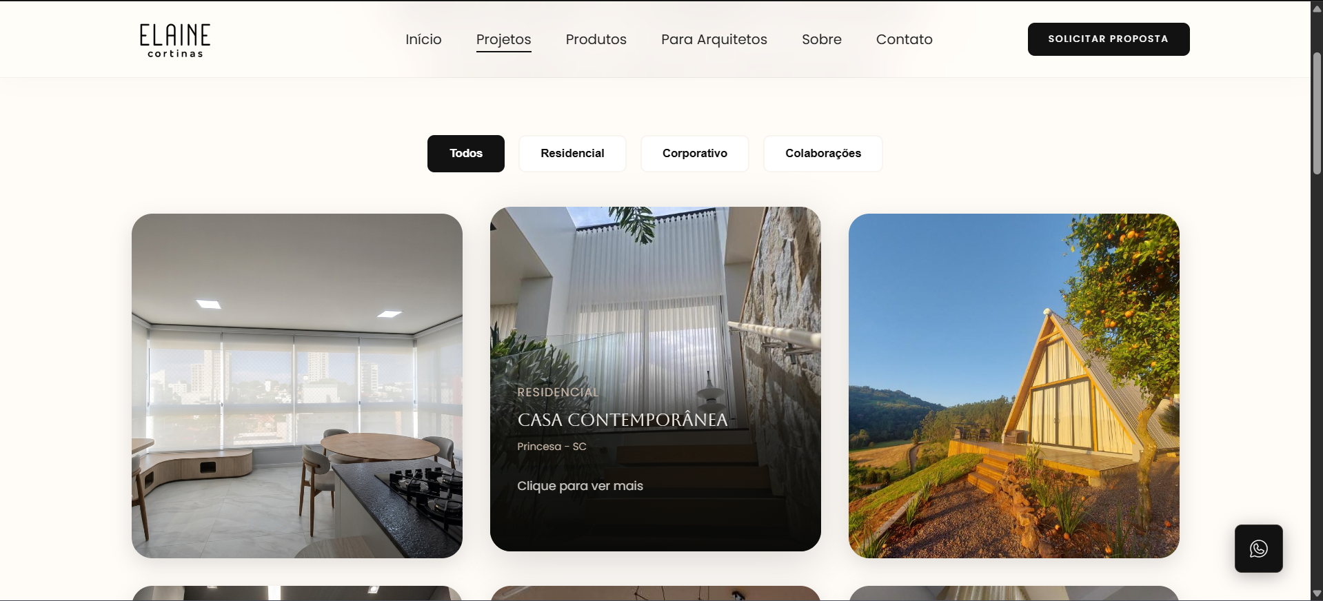 Elaine Cortinas, tags do portfólio